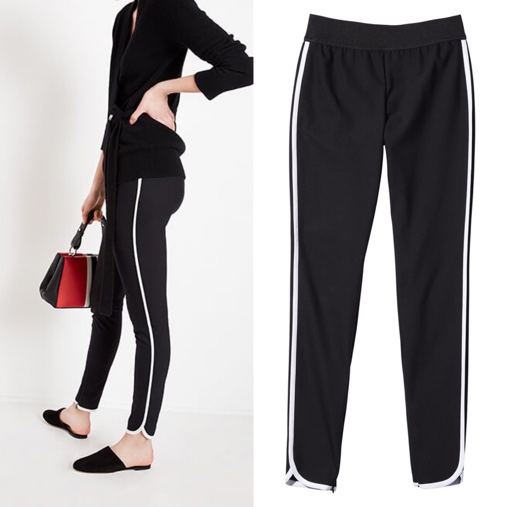 Stella McCartney Tabitha Side Striped Crop Trousers
